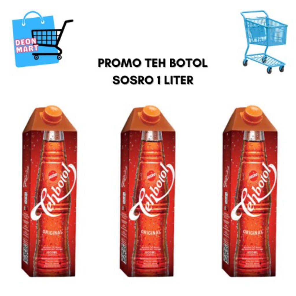 

PROMO Teh Botol Sosro 1 LITER 1 DUS ISI 12 PCS