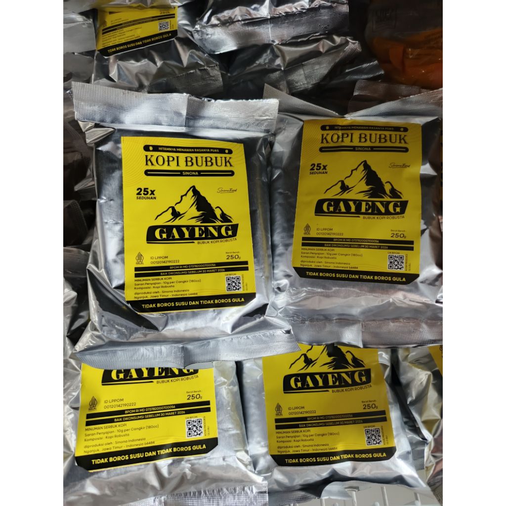 

Kopi Bubuk Sinona Gayeng 250g(Kopi Robusta)