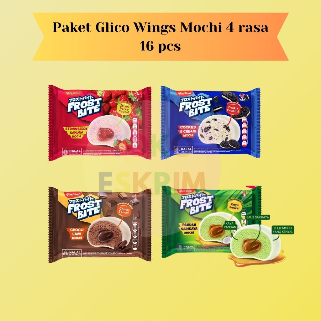

Paket Ice Cream Glico Mochi 4 rasa 16 pcs