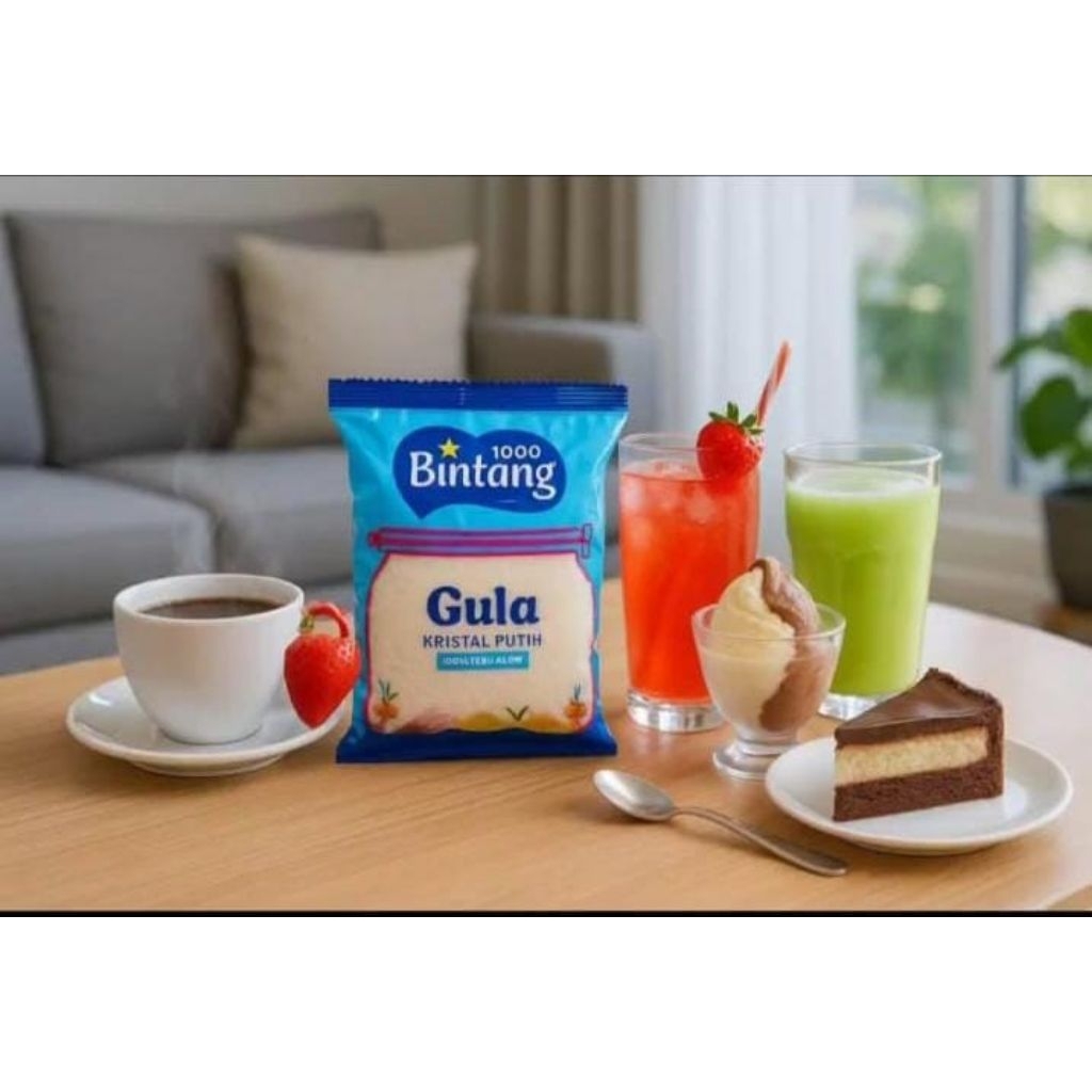 

Gula Bintang 1000 kemasan 4500g - 900g