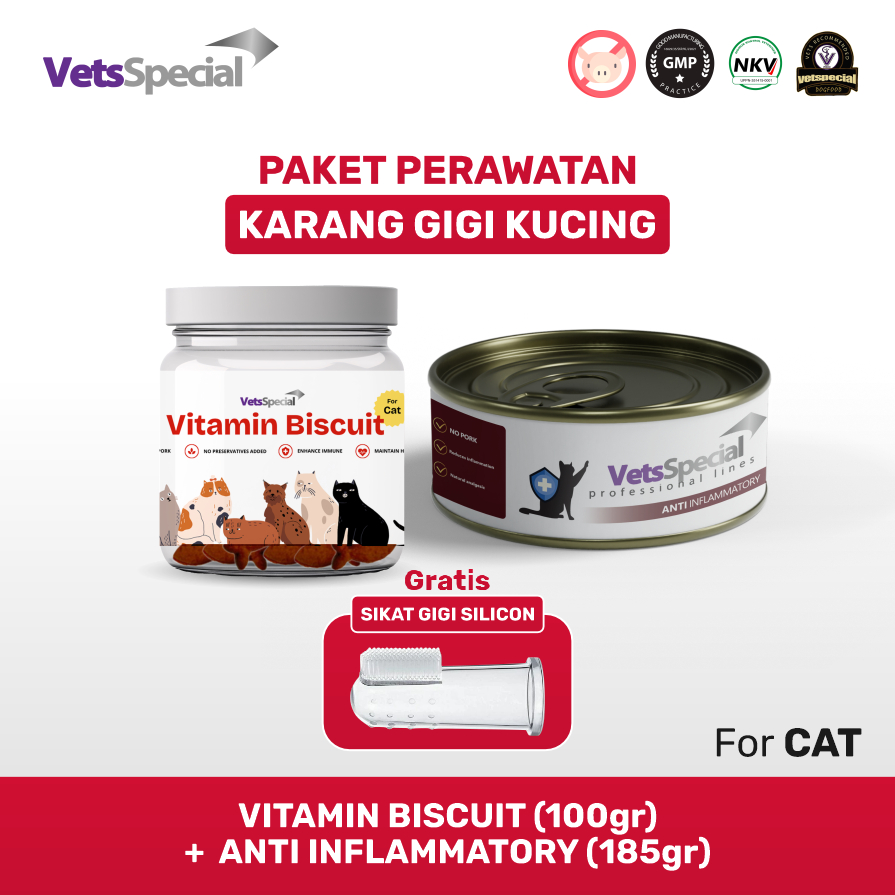 Paket Solusi Karang Gigi Kucing Anjing - Solusi Karang Gigi Kucing Anjing