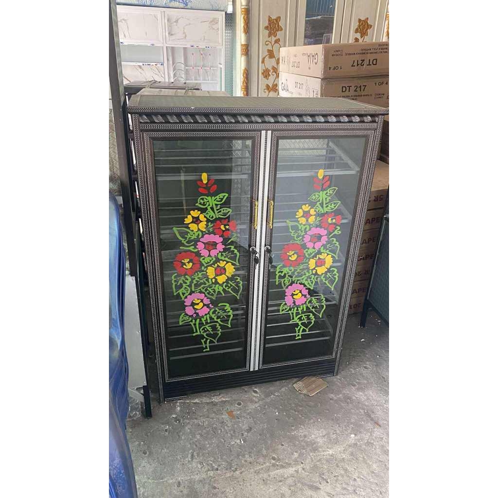 Lemari Rak Sepatu Kaca