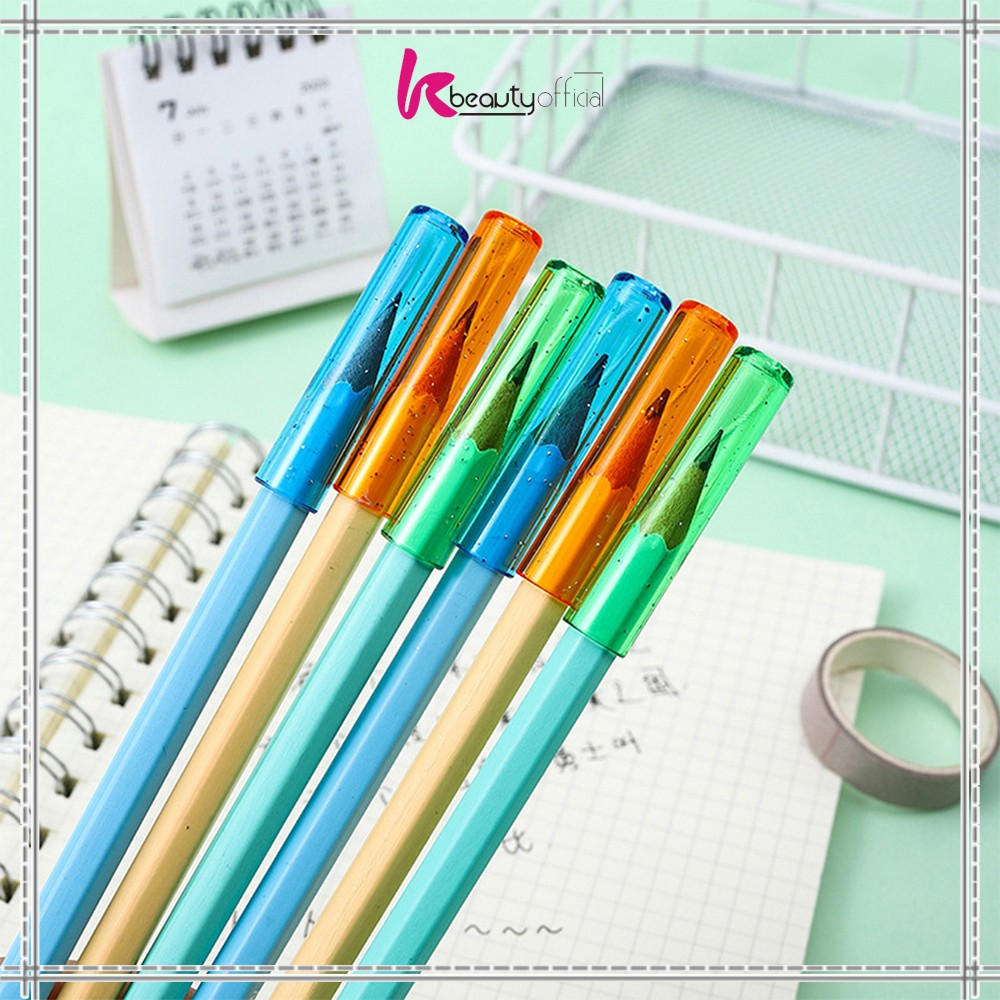 

KB-A124 Tutup Pelindung Pensil Isi 6CPS Warna Warni / Penutup Ujung Pensil Transparan Anti Patah / Tutup Pensil Anak Sekolah