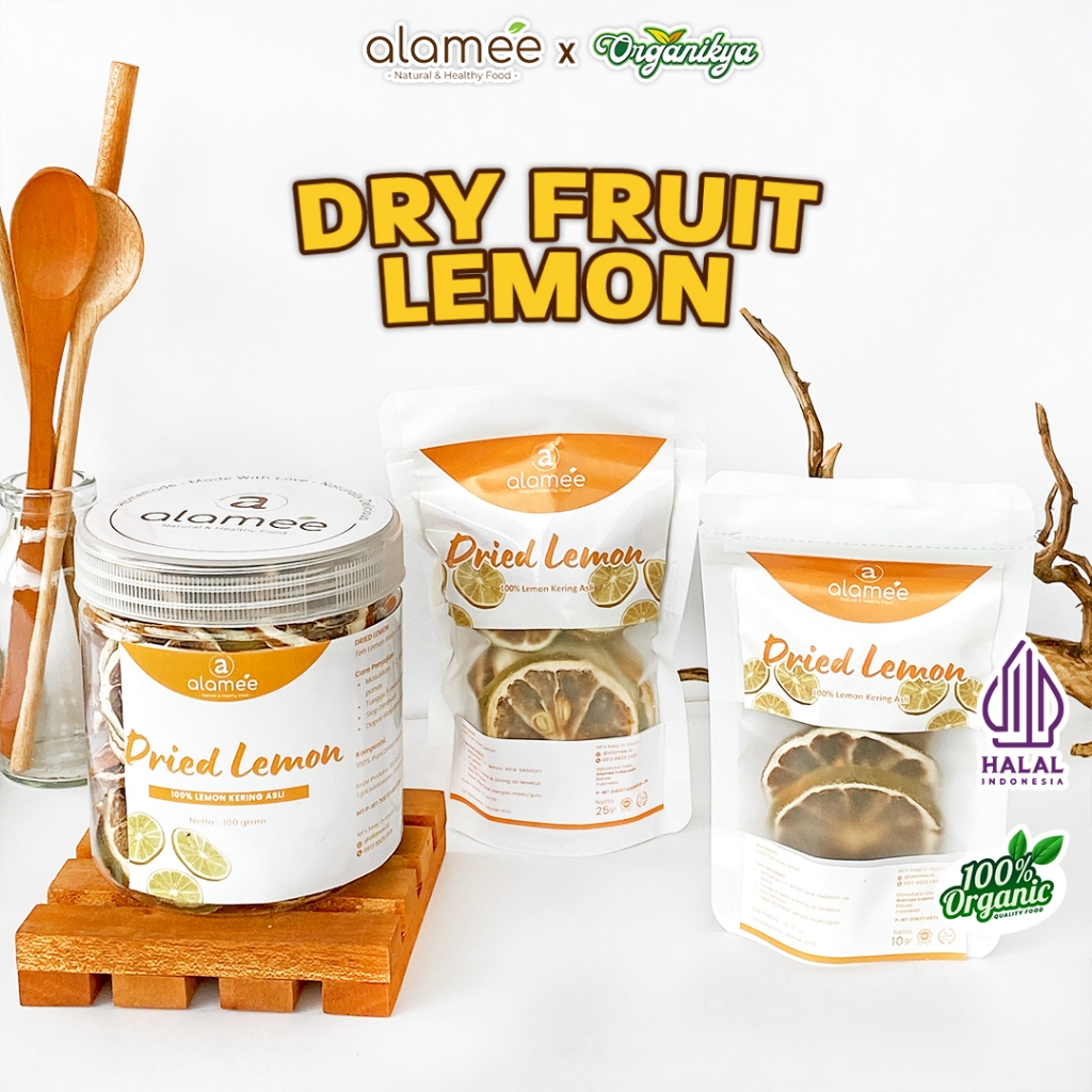 

ALAMEE Lemon Kering Dried Slice Tea Teh Herbal Iris Organik Minuman Herbal Organic organikya