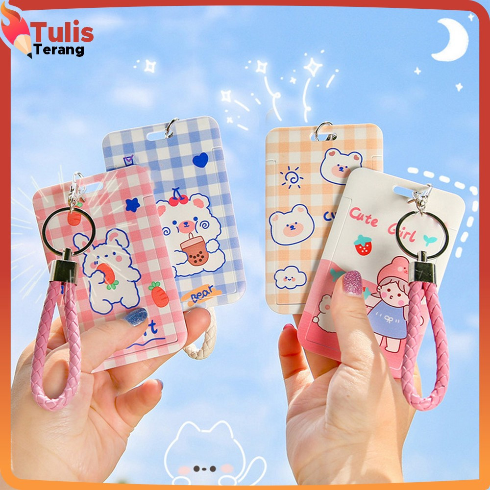 

EC ID Card Holder Tempat Kartu Motif Karakter Lucu / Lanyard Pelindung Kartu Name Tag Akses Kantor MRT Busway E-Money Flazz Tulis Terang C1240