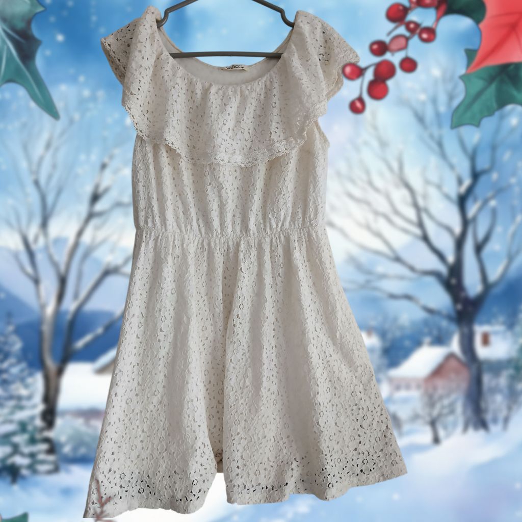 Prelov Dress Gaun Putih Wanita