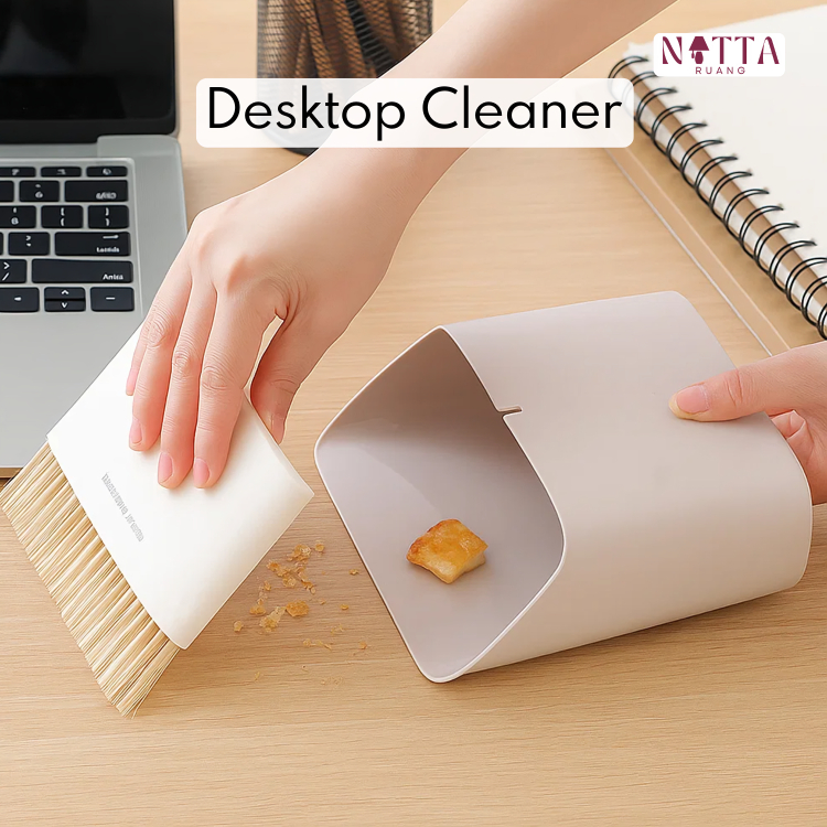 Sapu Pengki Set 2 in 1 Sapu Mini Set Serok Tempat Sampah Meja Sapu Kecil Untuk Mobil