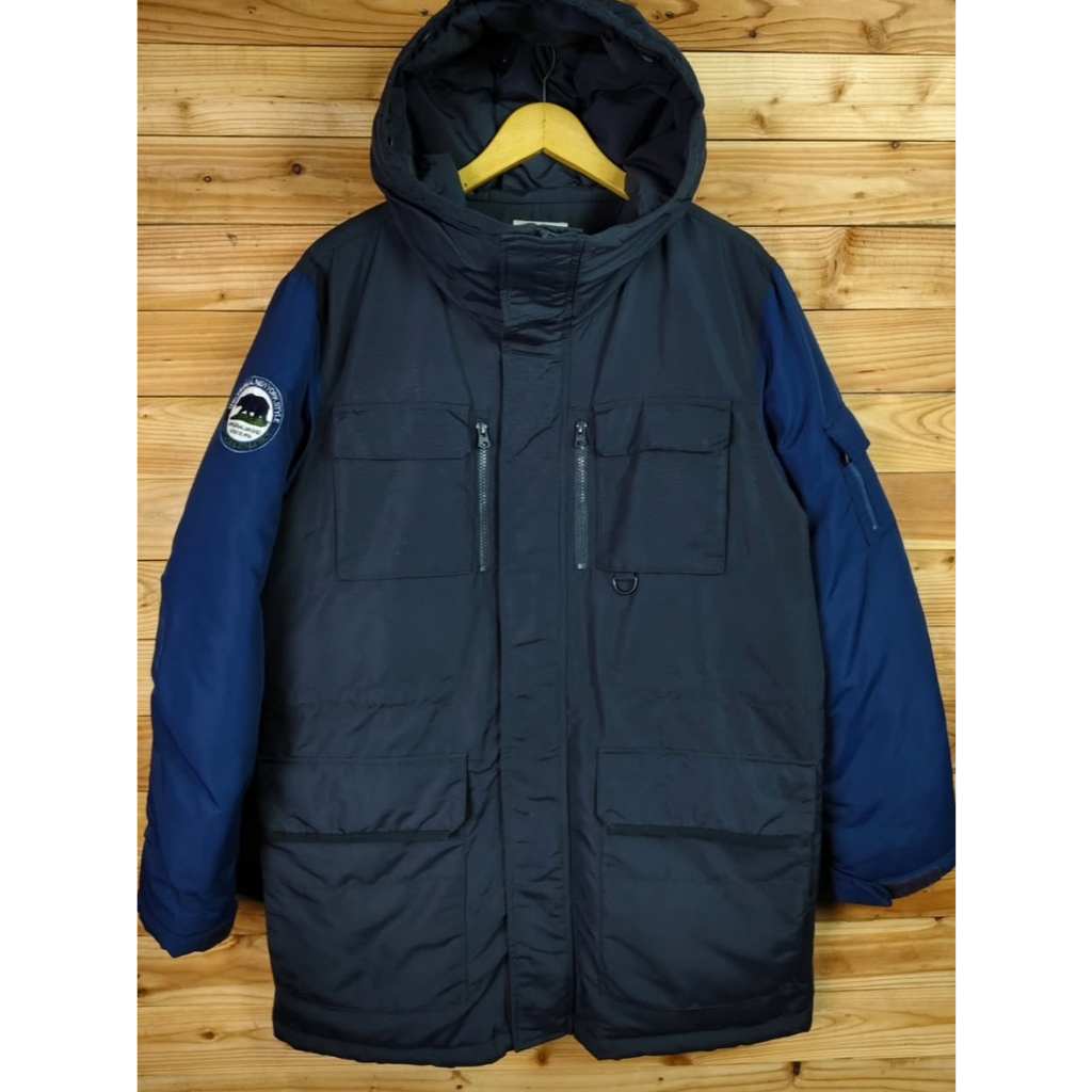 D PULSE HERITAGE & ATHLETICS UTILITY MOUNTAIN PARKA DOWN JACKET - JACKET BULANG SIZE L to XL