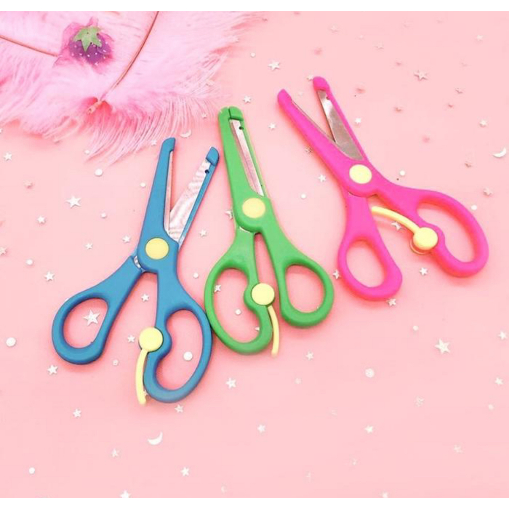 

PLASTIC SAFETY SCISSOR STAINLESS STEEL - GUNTING KERTAS PLASTIK AMAN ANAK
