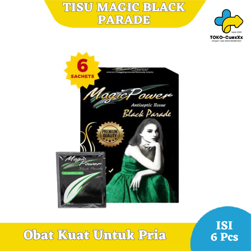 Tisu Magic Power Black Parade Hitam Untuk Pria Dewasa / Tissue Magic Power Antiseptic / Tisu Magic P