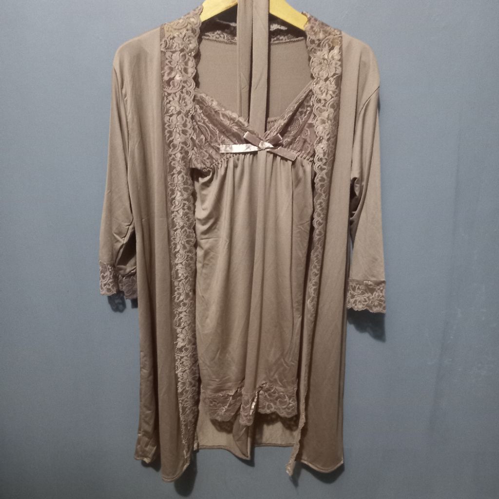 baju dress kimono lingering/belt/ sleepwear premium size