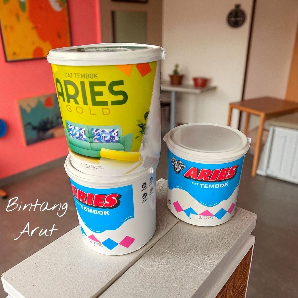 CAT TEMBOK PUTIH ARIES, ARIES GOLD. 5KG