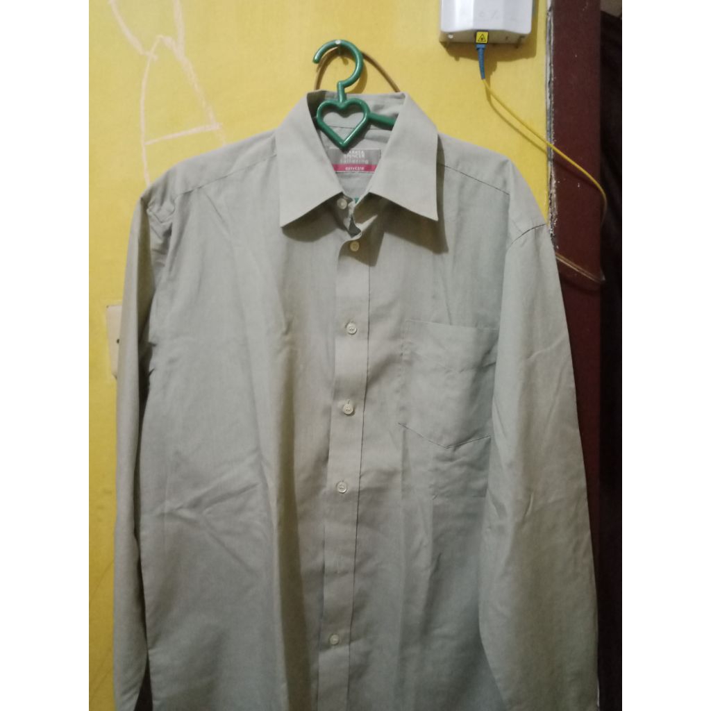 Kemeja Pria Lengan Panjang Marks and Spencer