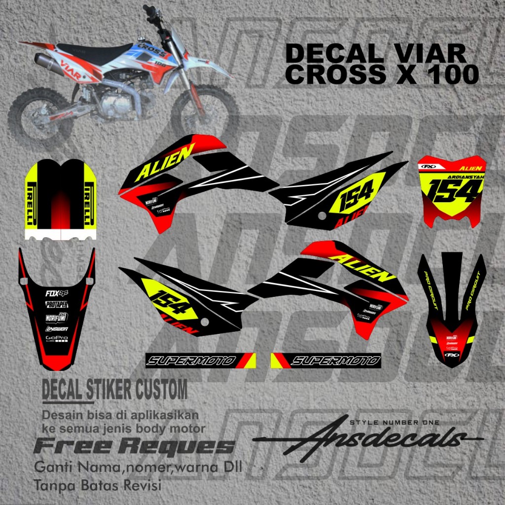 Stiker Viar Cross X 100 Stiker Mini Trail Viar Cross X 100 New Stiker Mini Trail