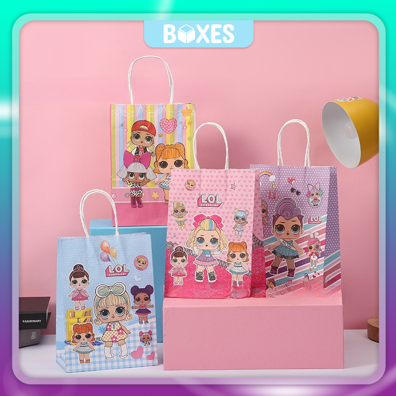 

Paper Bag Goodie Bag Tas Kado Hadiah Pesta Ulang Tahun Anak Karakter Pokemon Karakter LoL I AK02K1 - AK02N1