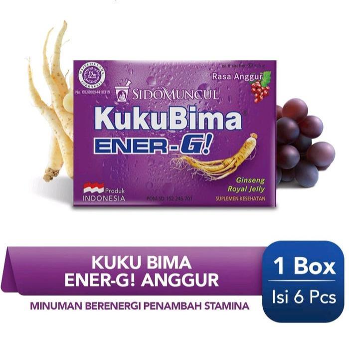 

Kuku Bima Ener-G Anggur isi 6 Sachet - Minuman Berenergi Penambah Stamina