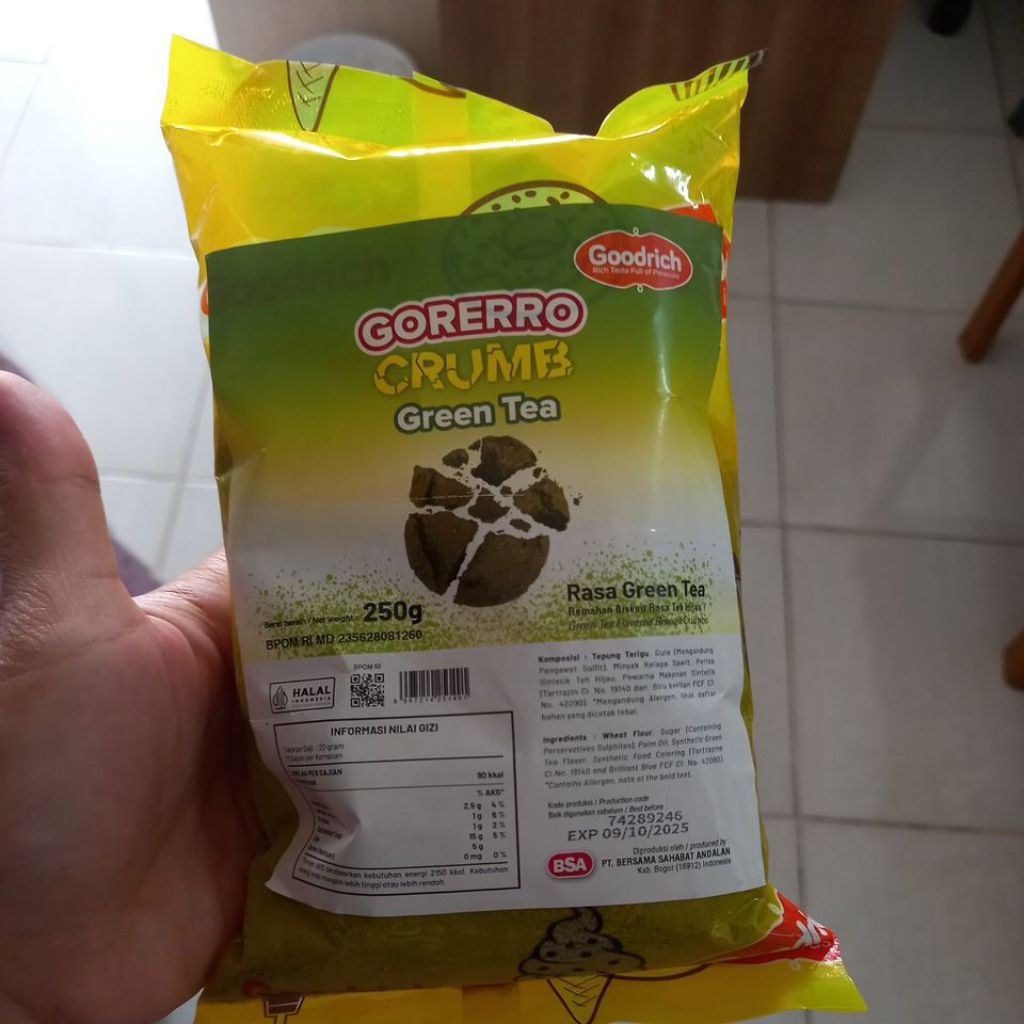 

Gorerro Crumb GreenTea 250gr