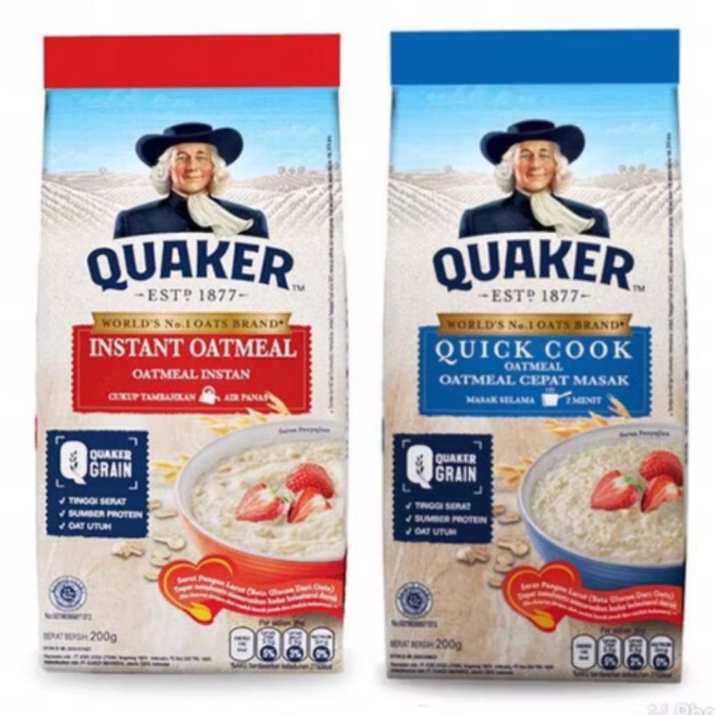 

QUAKER INSTAN OATMEAL & QUICK COOK 200 GR