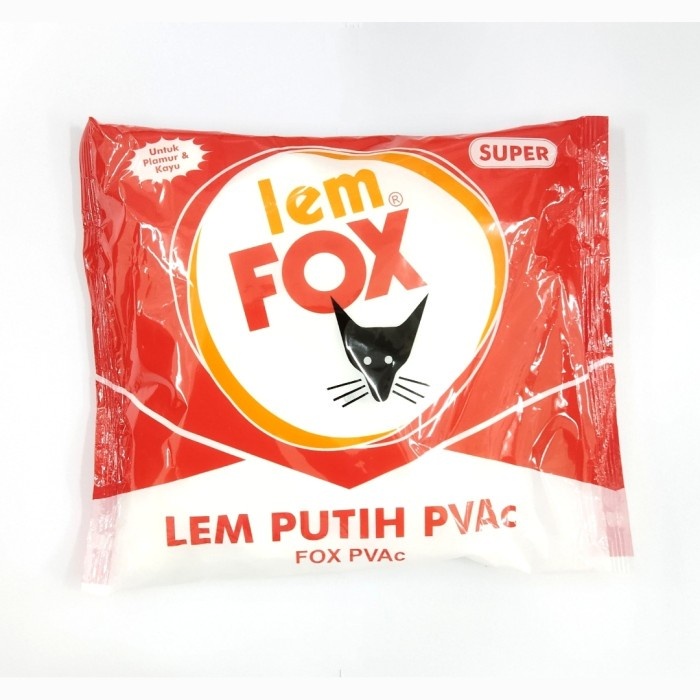 

Lem Fox PVAC / Lem Kayu / Lem Kertas Fox 350gr Kemasan Plastik