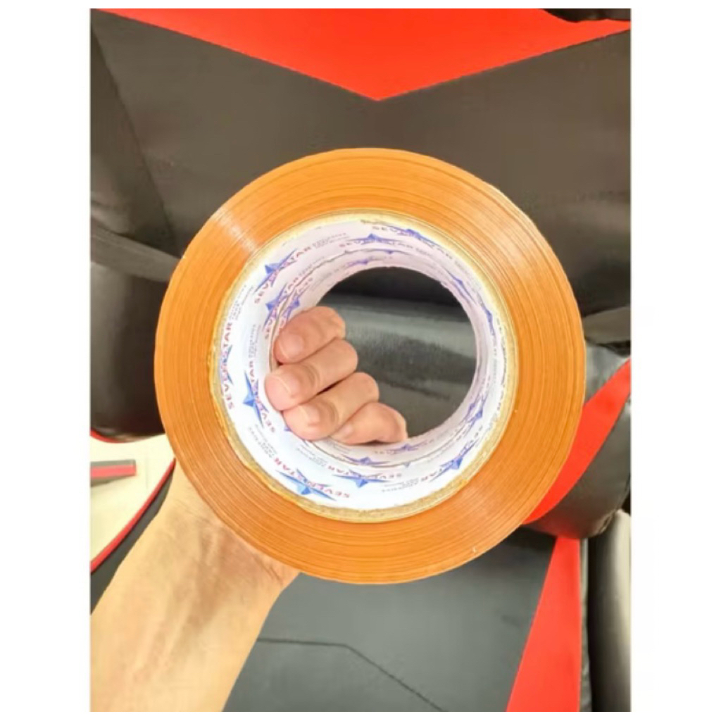 

Lakban Isolasi Bening Cokelat 200 Yard Kuat Seven Star