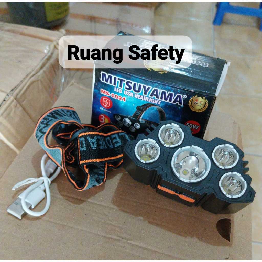 Senter Kepala Mitsuyama MS - 1924 / Senter Kepala 50W 5 Led Mitsuyama