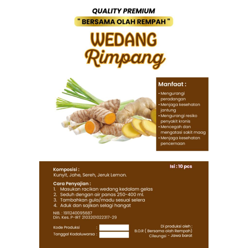

Wedang Rimpang , Minuman Herbal,Teh Herbal