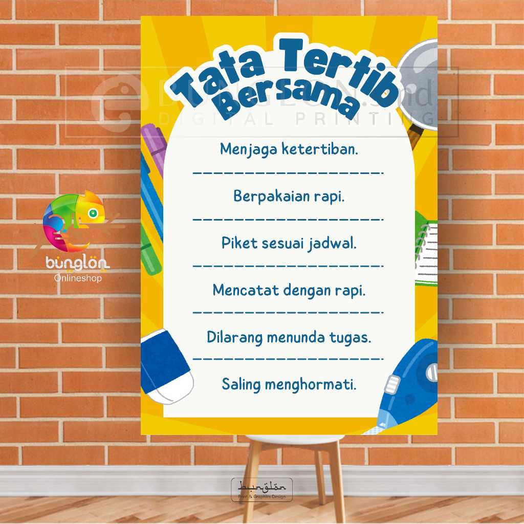 

Poster Tata Tertib Kelas Bersama