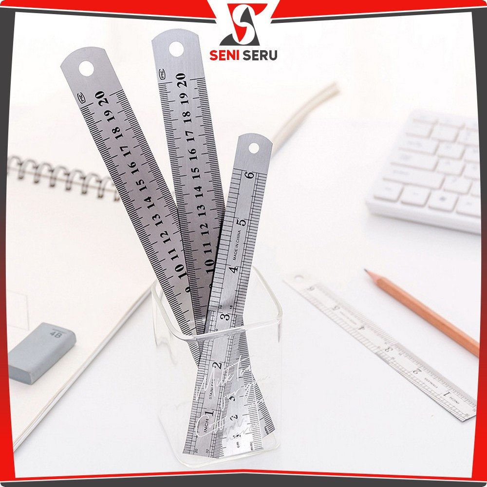 

EC Penggaris Besi 50CM Peralatan Sekolah / Ruler Penggaris Stainless Alat Ukur Serbaguna Seni Seru A107