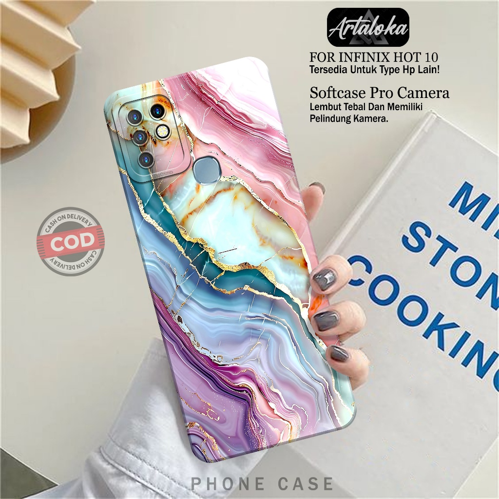 Case Hp Infinix Hot 10 Fashion Case Abstrak Softcase Infinix Hot 10 Silikon TPU Pro Camera Casing In