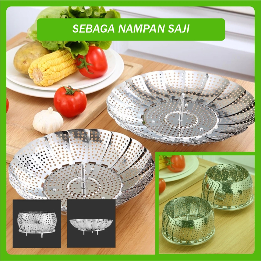 Alat Kukus Bentuk Bunga Alat Kukus Stainless Steel Alat Tatakan Kukus Bunga Pengukus Model Teratai