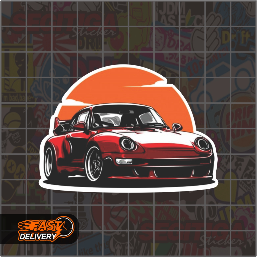 

Sticker Porsche 911 Ukuran 7 x 5 Cm