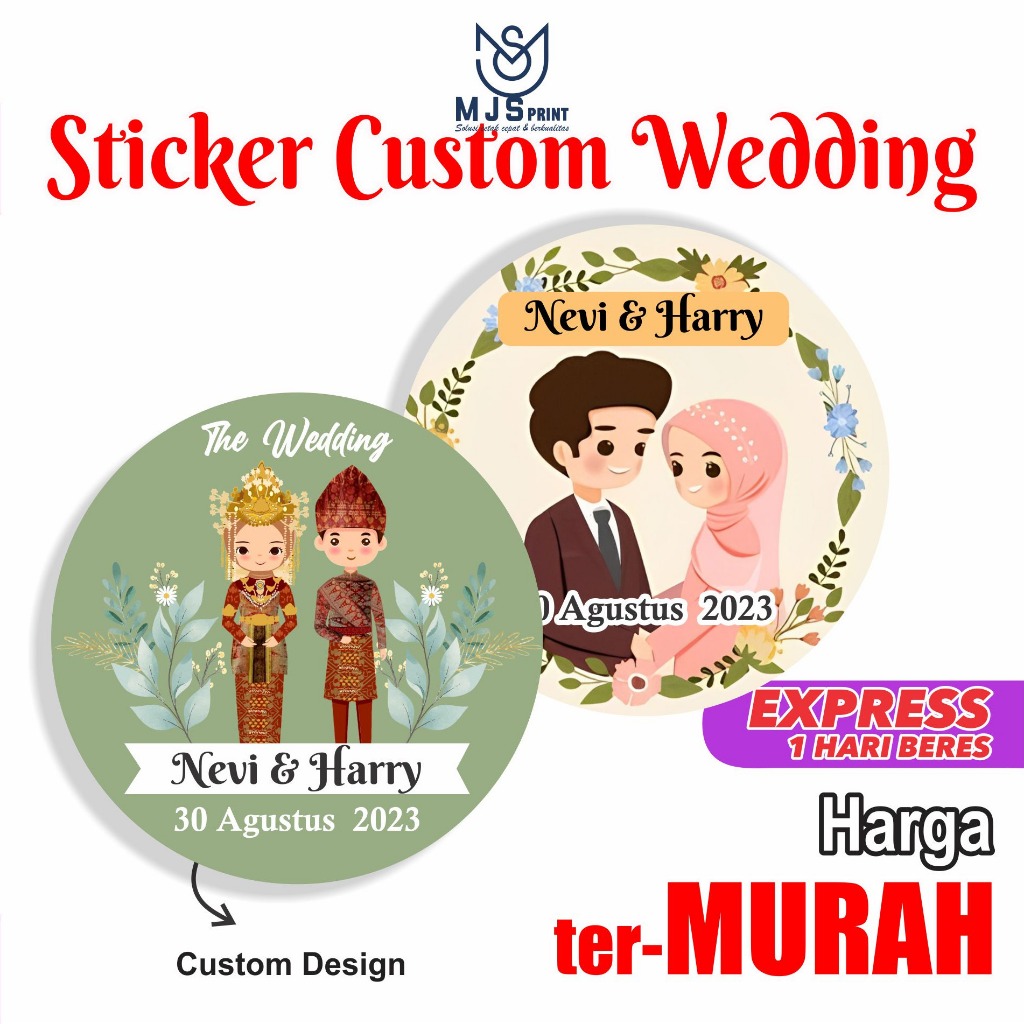 

Stiker Custom Weding Stiker Souvenir Pesta Label Transparan Untuk Gelas dan mangkok Souvenir Stiker custom nama pengantin Stiker