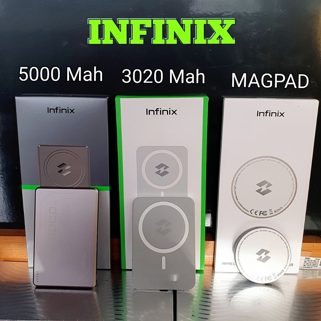 Charger Wireless MAGPOWER Infinix 5000Mah || MAGPAD || POWERBANK || Magsafe Copotan HP Infinix Note 