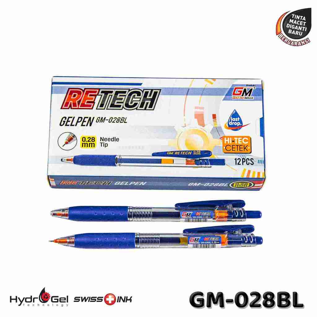 

GELPEN 0.28 mm – Tulis Halus, Rapi, dan Presisi type GM-028BL