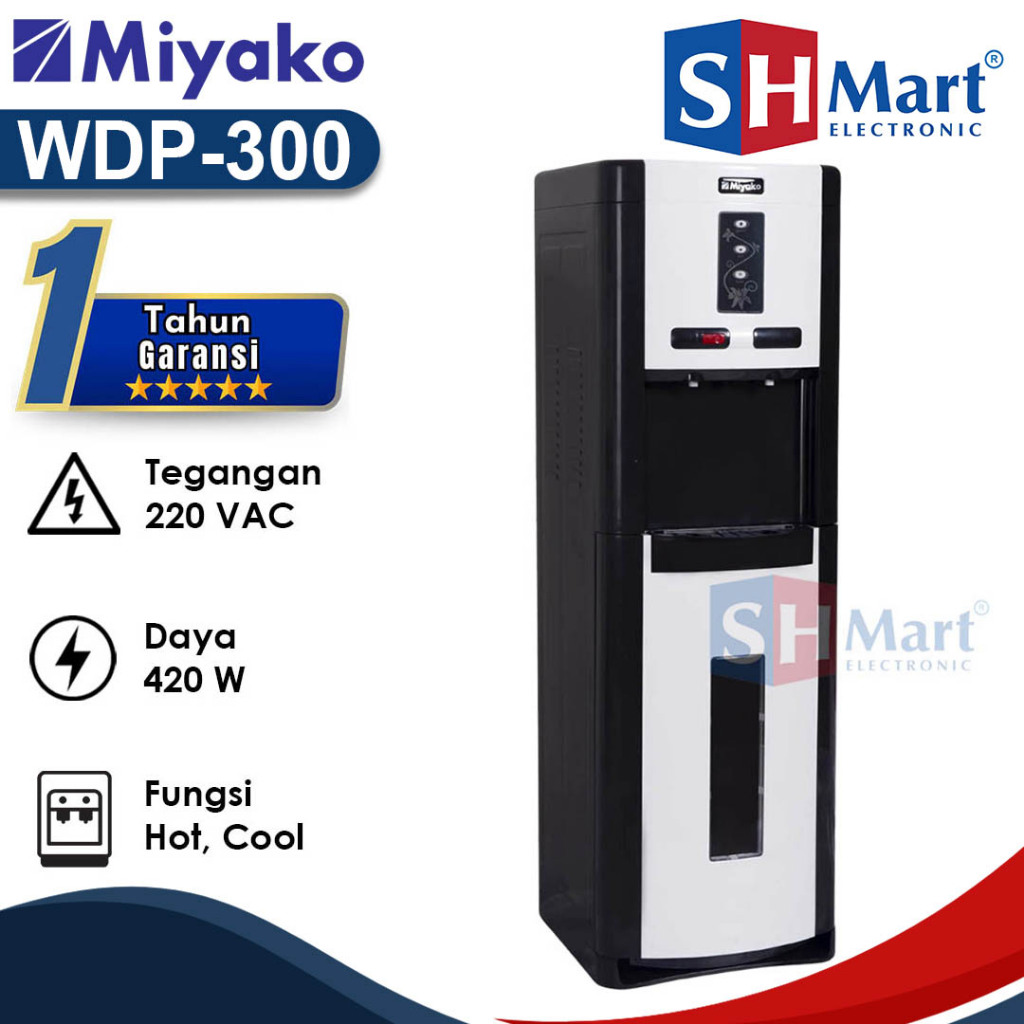 DISPENSER GALON BAWAH MIYAKO WDP300 / WDP-300 HOT & COOL INSTAN GARANSI RESMI (MEDAN)