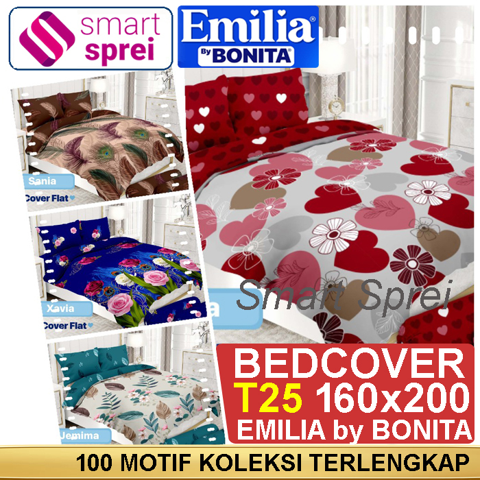 BEDCOVER BONITA 160x200 EMILIA TINGGI 25 / BEDCOVER BONITA QUEEN EMILIA / BEDCOVER EMILIA 160x200