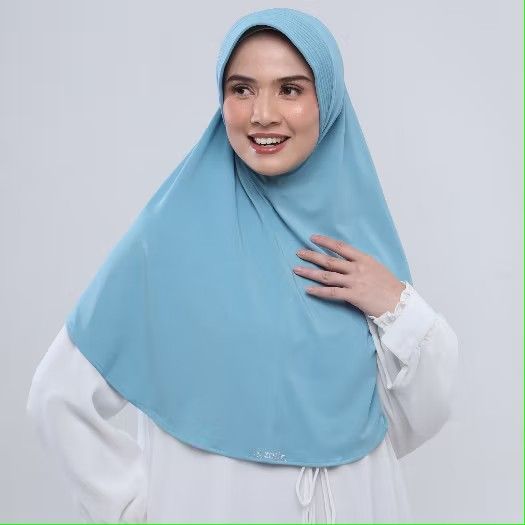Elzatta - Jilbab Instan Bergo Zaria Citra - Biru Langit