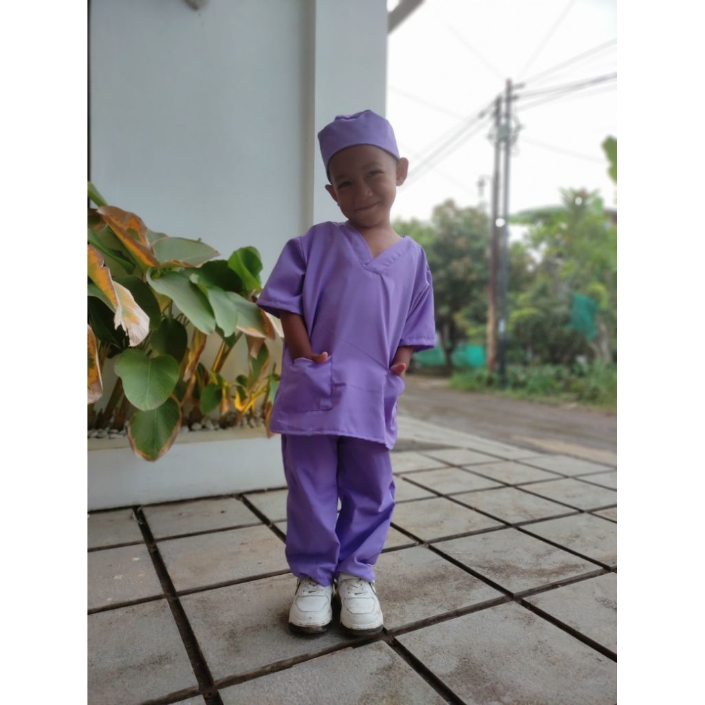 Baju dokter anak/kostum dokter dokter anak/baju karnaval dokter dokter an