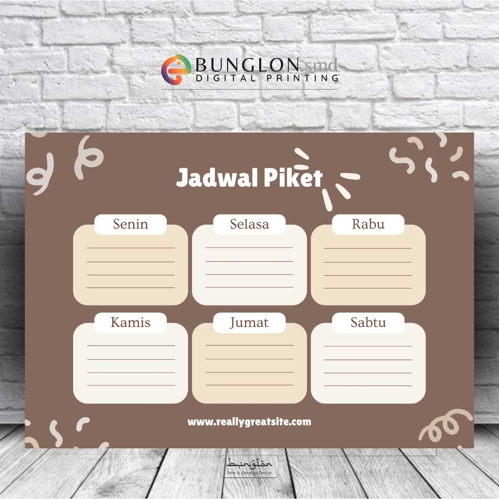 

Poster Jadwal Piket Model Putih Coklat