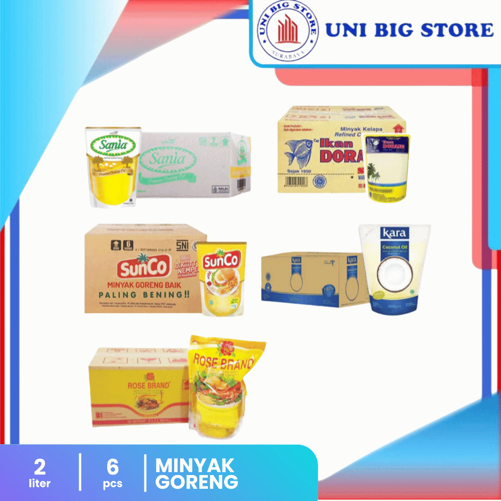

Minyak Goreng Ikan Dorang Sunco Kara 2 liter x 6 pcs DUS
