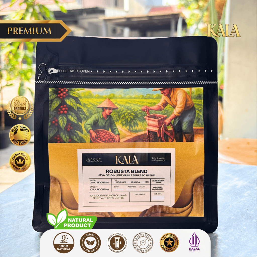 

KALA Robusta Blend Java Origin Premium | Kopi Bubuk Robusta Asli Jawa Khas Rumah Desa Organik