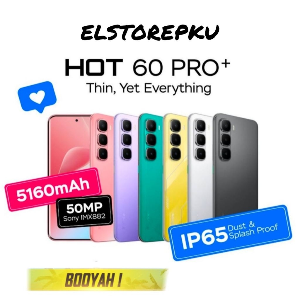 INFINIX Hot 60 Pro+ 8/256. Desain Tipis. Cantik + Layar Melengkung amoled + Gorilla Glass 7i