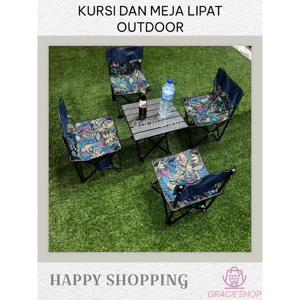 Kursi Lipat Outdoor / Kursi Camping / Kursi Mancing Portable / Meja Lipat Outdoor / Meja Portable