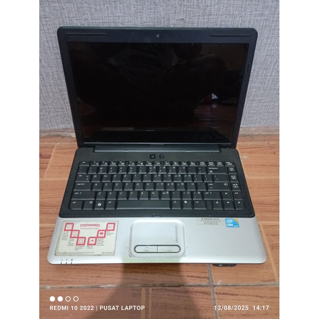 Laptop Compaq prescario CQ41 Core i3 Ram2gb DDR3 HRD320 Kondisi mesin mati gambling unit mulus kumpl