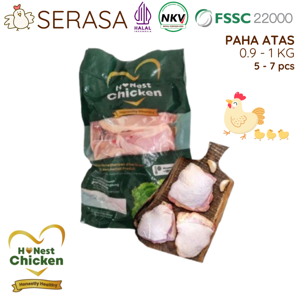 

HONEST CHICKEN DAGING AYAM PROBIOTIK AYAM PAHA ATAS HALAL NKV 900 GR - 1000 GR