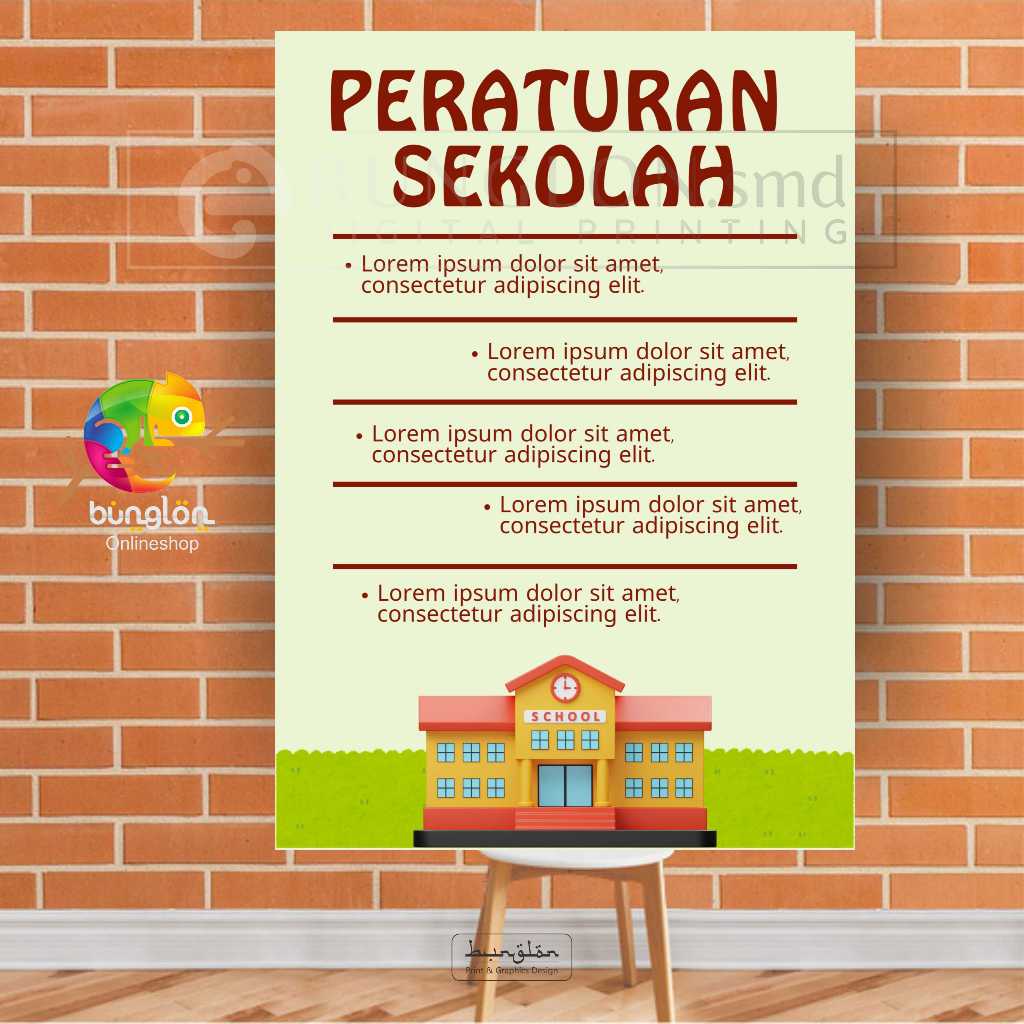 

Poster Peraturan Sekolah