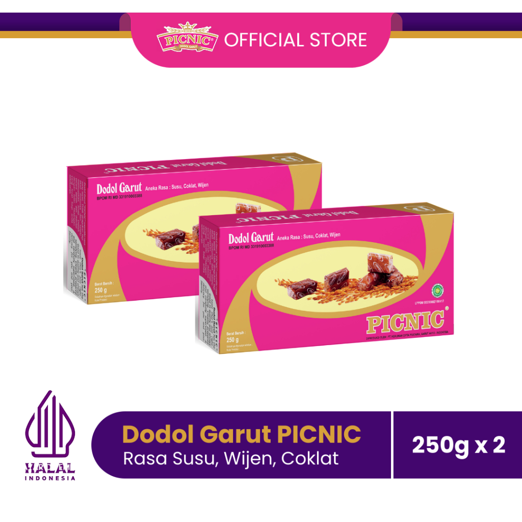 

[2 Pcs] Dodol Picnic Classic 250gr - Dodol Picnic Original 250gr