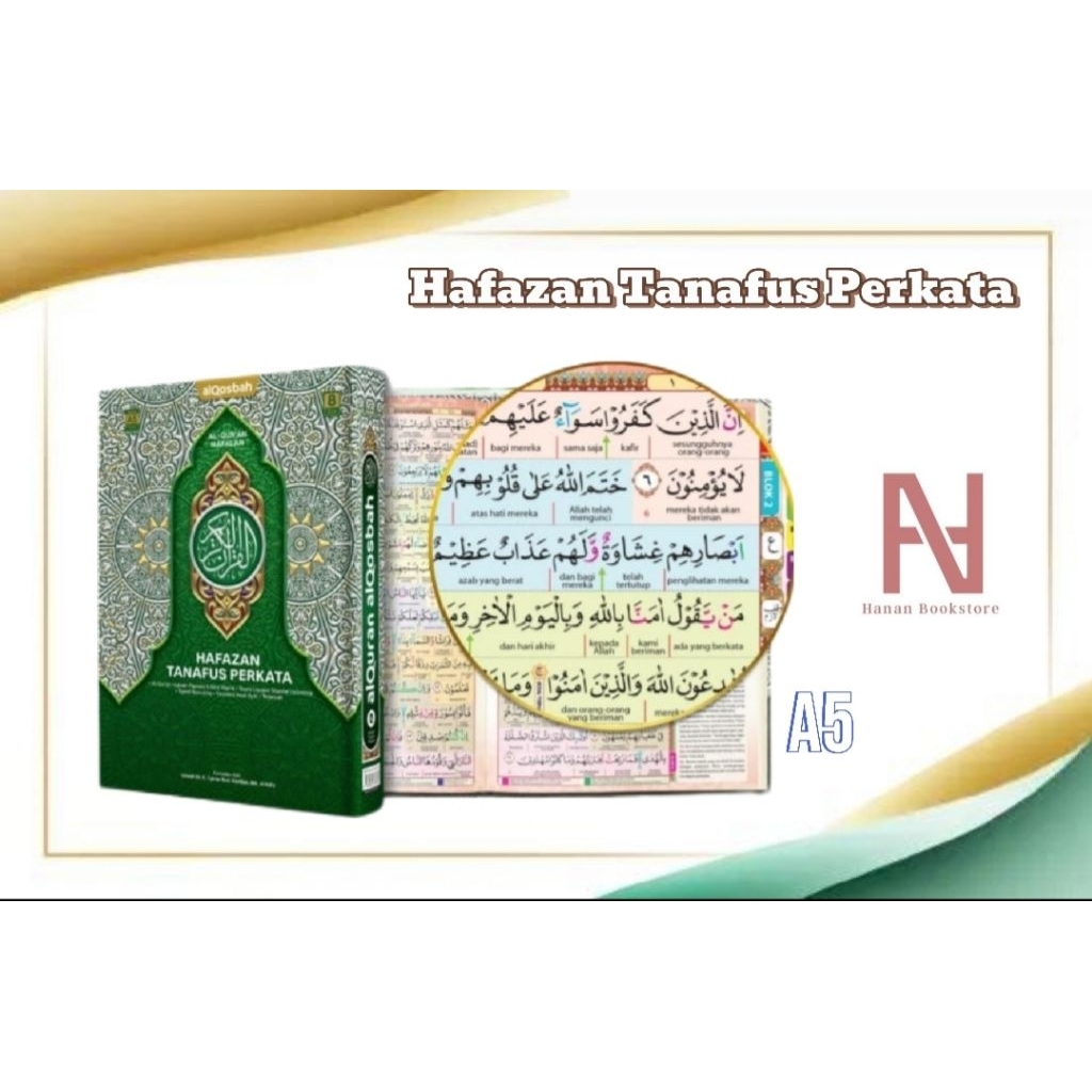 AL QURAN HAFALAN HAFAZAN TANAFUS PERKATA  UKURAN KECIL A5 - AL QURAN HAFALAN AL QOSBAH