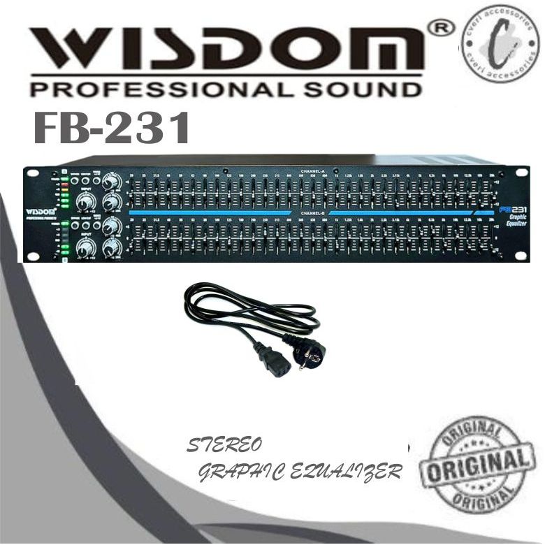 Wisdom FB231 Dual 31 Band Stereo Graphic Equalizer Wisdom FB-231  Ekualiser 2 x 31 Band