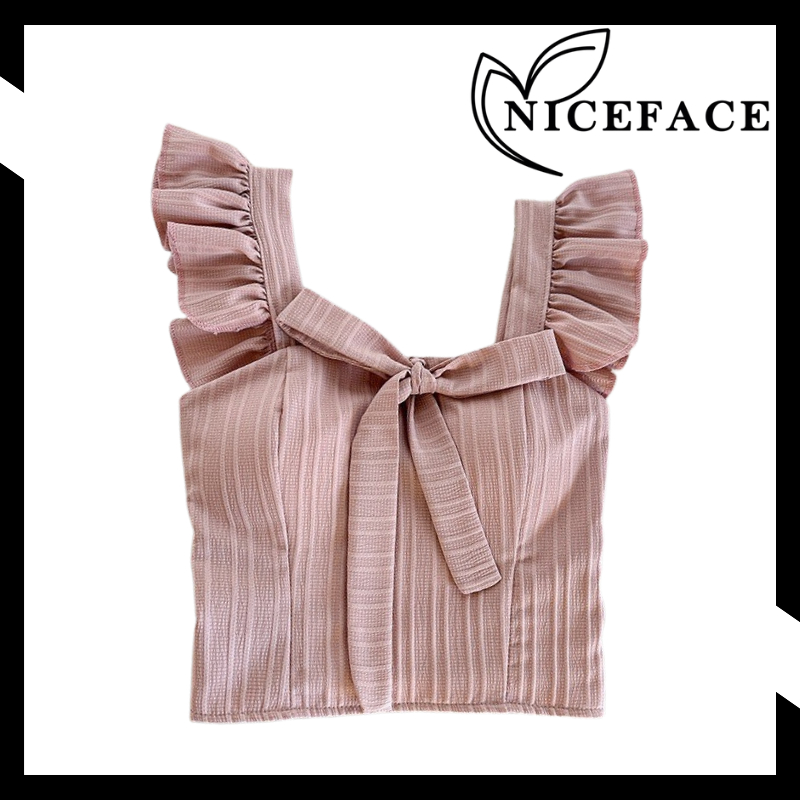 NICEFACE - Tanktop Simpul Pita Tanktop Crop Top Tanktop Seksi Tanktop Wanita